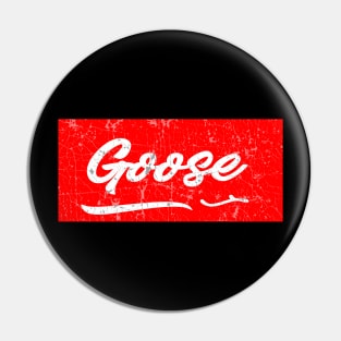 goose band red vintage Pin