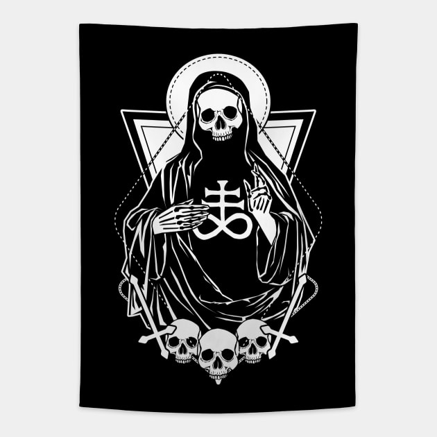 GRIM - the macabre saint of Death Tapestry by Von Kowen