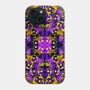 Yellow and Purple Abstract Pattern Phone Case