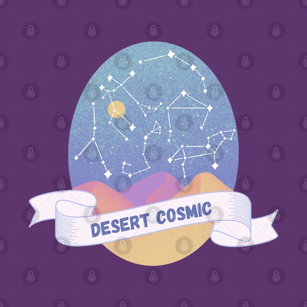 Desert Cosmic Nighttime Sands | Constellations Graphic Design by Mia Delilah