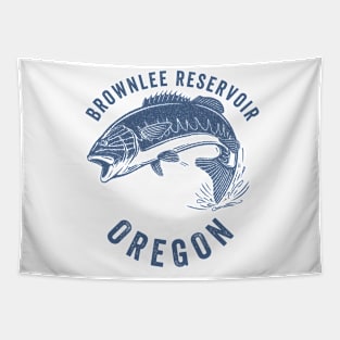 Brownlee Reservoir Oregon Bass Fishing Tapestry