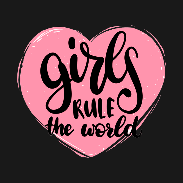 Girls Rule Funny Girly Quote by Squeak Art