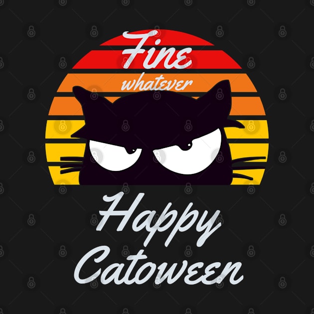 Catoween, Black Cat Attitude, Funny Black Cat, Sarcastic Cat, Halloween Decoration by ShirtCraftsandMore