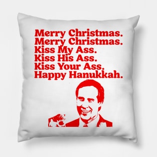 Merry Christmas. Kiss My Ass... Clark Griswold Quote Pillow