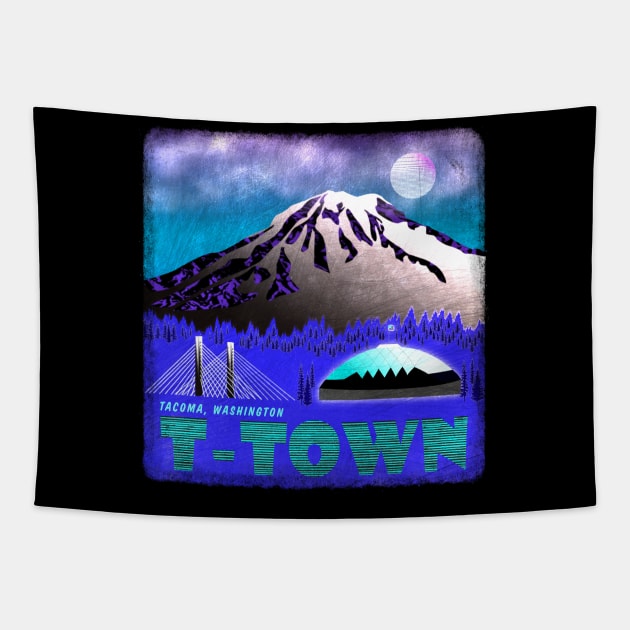 Tacoma Washington, T-Town Tapestry by Fairview Design