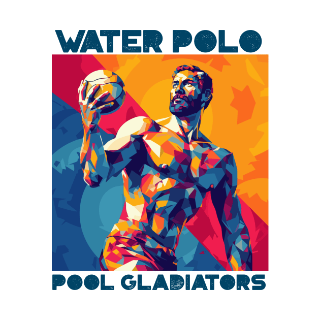 pool gladiators, waterpolo design v2 by H2Ovib3s