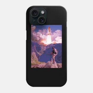 Space To The Moon Galaxy Phone Case