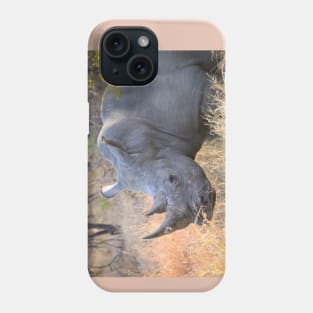 White rhinoceros rhino in Kruger National Park, South Africa Phone Case