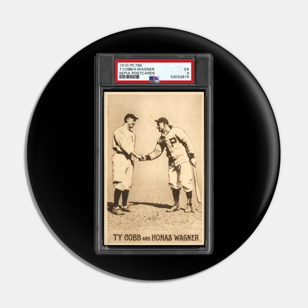 1910 PC796 Sepia Postcards -  TY COBB AND HONAS WAGNER Pin by anjaytenan