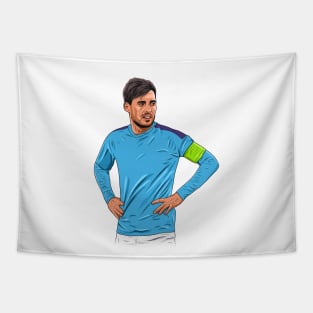 David Silva Man City Tapestry