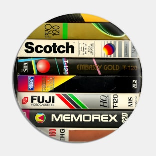 90s Retro VHS Stack Pin