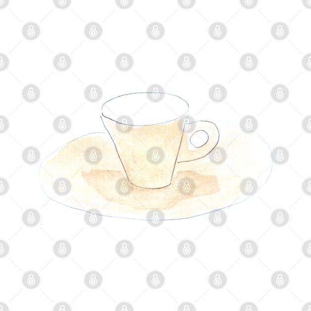 cup, dishes, watercolor, art, illustration, drink, food, tea, coffee, restaurant by grafinya