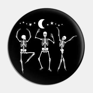 Halloween party dancing skeleton Pin