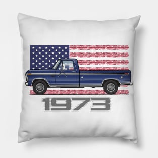 blue 1973 Pillow