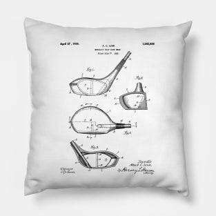 Golf Driver Patent - Golf Art - Antique Pillow