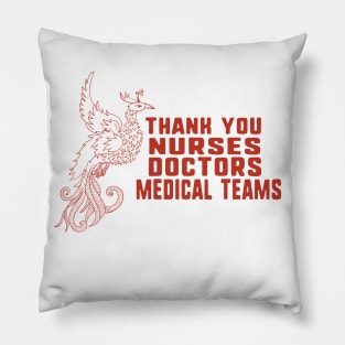 Thank you nurses doctors and medical team Pillow