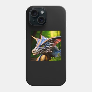 Scaled White Colorful Dragon in the Jungle Phone Case