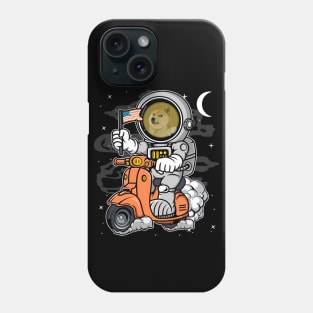 Astronaut Scooter Dogecoin DOGE Coin To The Moon Crypto Token Cryptocurrency Blockchain Wallet Birthday Gift For Men Women Kids Phone Case