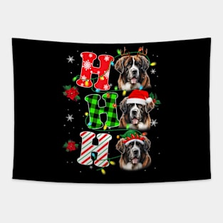 Ho Ho Ho Saint Bernard Dog Christmas Tapestry