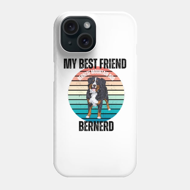 Best Friend  Bernese Mountain Dog Phone Case by ODIN DESIGNS