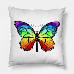 Rainbow monarch butterfly ( Butterflies ) Rainbow butterfly Pillow