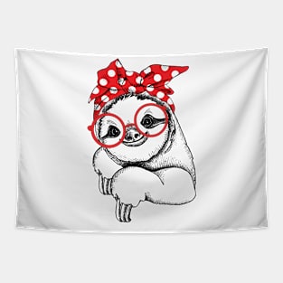 Bandana Sloth Lover Tapestry