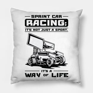 Sprint Car Dirt Track Racing Pillow