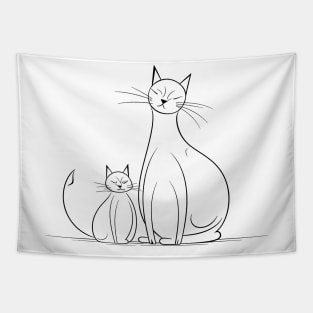 Lines cats Tapestry