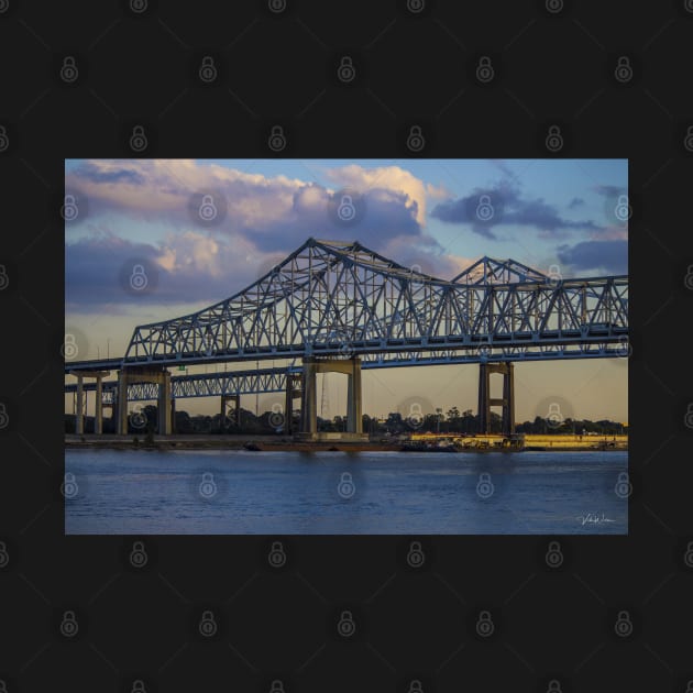 Crescent City Connection bridge, New Orleans, Louisiana, USA. by VickiWalsh