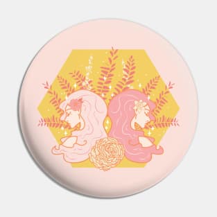 Gemini Twins (Pink) Pin