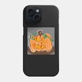 Halloween pumpkin  they/them Phone Case