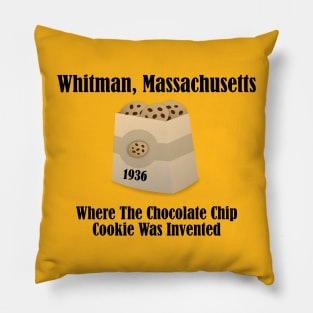 Whitman Massachusetts Where The Chocolate Chip Cookie Was Invented Pillow