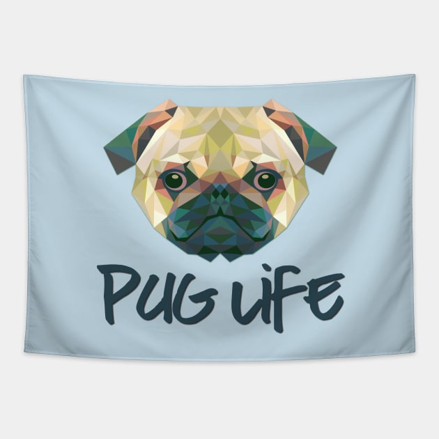 Pug Life Tapestry by pyratedesigns