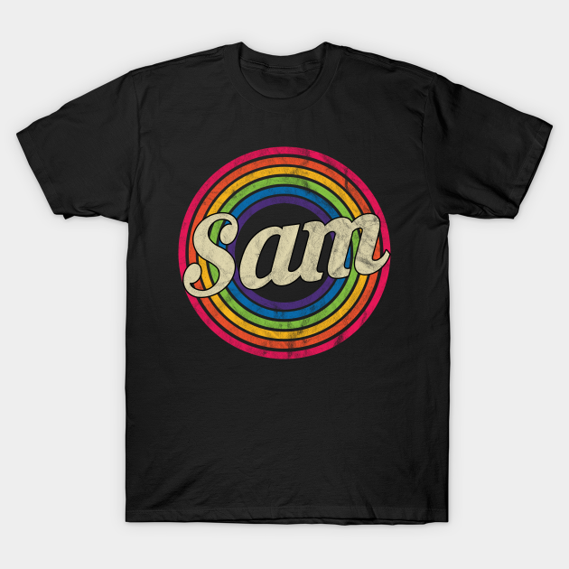 Discover Sam - Retro Rainbow Faded-Style - Sam - T-Shirt