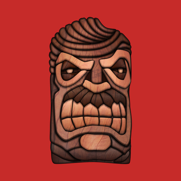 Ron Swanson Tiki Mask Ron Swanson TShirt TeePublic