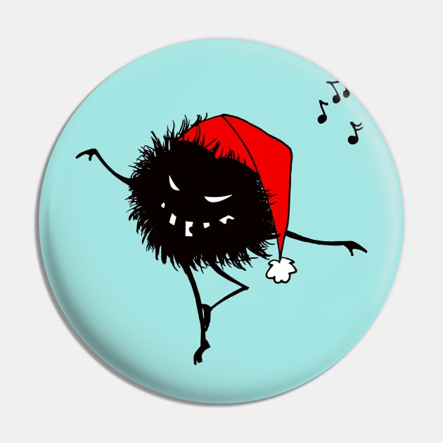 Singing And Dancing Evil Christmas Bug Pin by Boriana Giormova