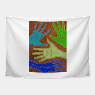 Aboriginal Hands Tapestry