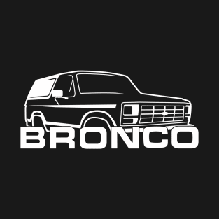 1980-1986 Bronco, front side, white cap, white print T-Shirt