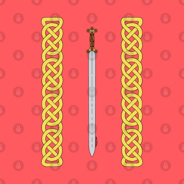 Celtic Sword and Knotwork by AzureLionProductions