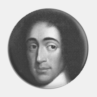 Baruch Spinoza Portrait Pin