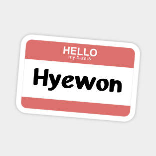 My bias is Hyewon Magnet