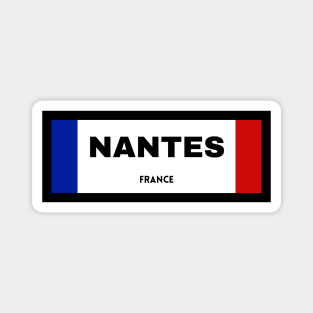 Nantes City in French Flag Magnet