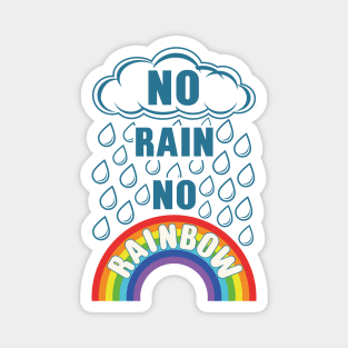 No Rain No Rainbow Magnet