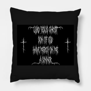 Orthodox Jesus Prayer Brutal Death Metal Pillow