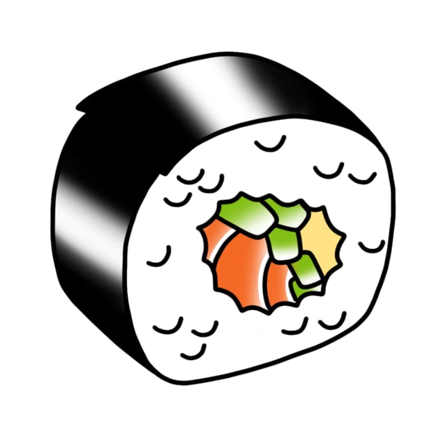 Sushi Roll by drawingsbydarcy