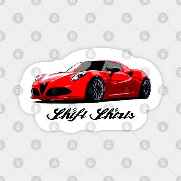 Less Than A Ton - Alfa Romeo 4C Inspired Magnet by ShiftShirts