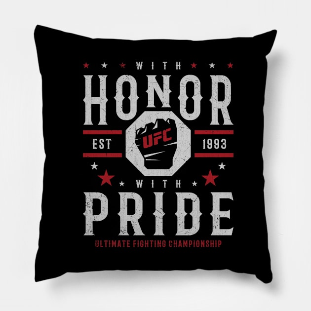 UFC With Honor With Pride Pillow by ganisfarhan