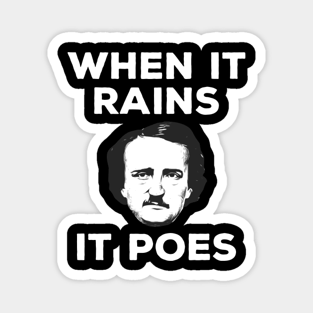 Edgar Allan Poe T-Shirt Literature Magnet by biNutz