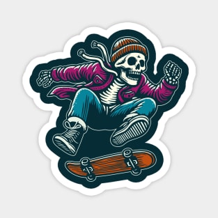 Skater Skeleton Magnet