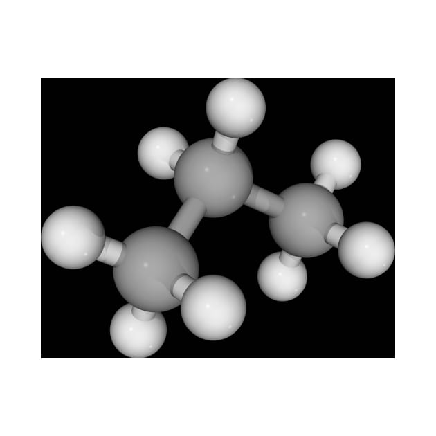 Propane molecule (F004/5967) by SciencePhoto